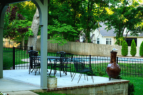 Back Yard Cross-fenced for Pool
